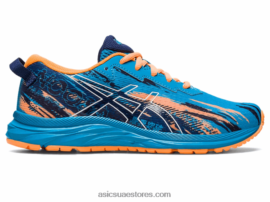 Asics الجزيرة أزرق / أبيض مدرسة جيل نوسا ثلاثي 13 الابتدائية 2N24DJ4242
