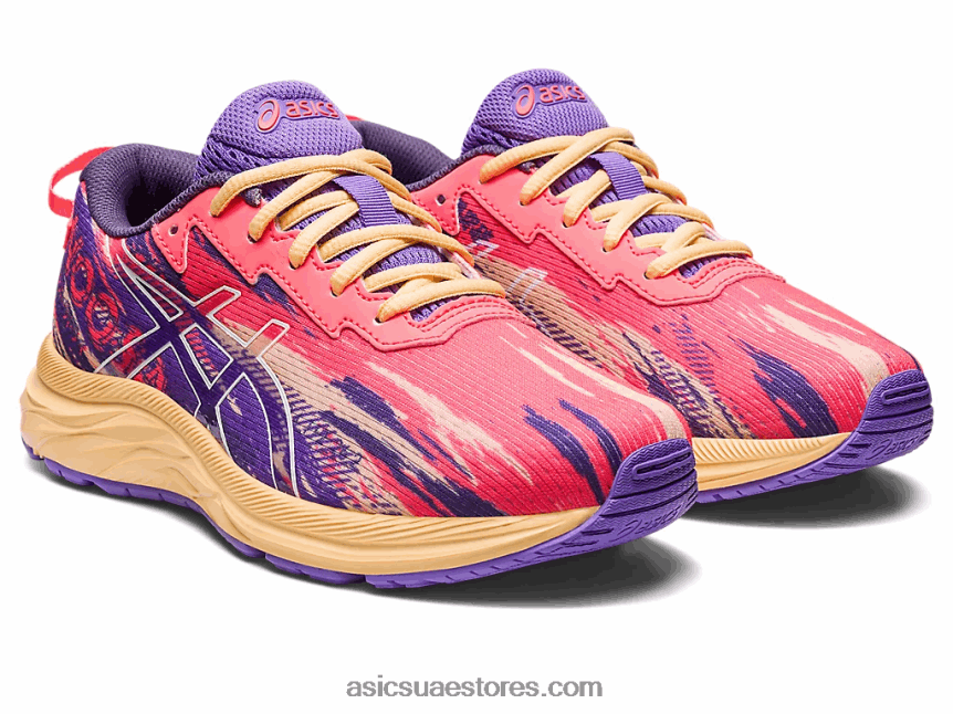 Asics اشتعلت النيران في المرجان / الأبيض مدرسة جيل نوسا ثلاثي 13 الابتدائية 2N24DJ4269