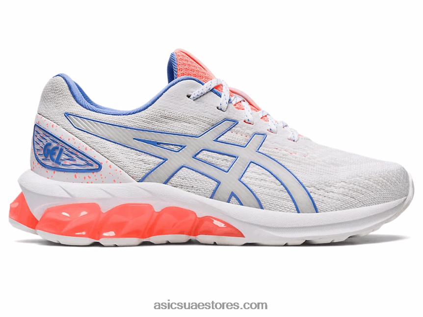 Asics أبيض / مرجان الشمس هلام الكم 180 السابع المدرسة الابتدائية 2N24DJ4299