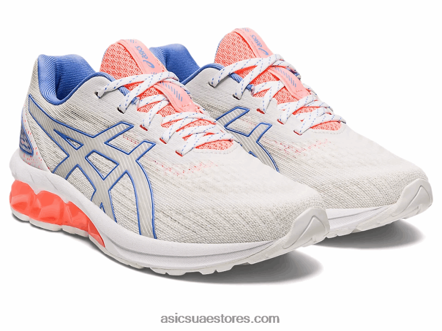 Asics أبيض / مرجان الشمس هلام الكم 180 السابع المدرسة الابتدائية 2N24DJ4299
