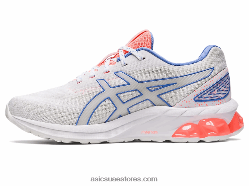 Asics أبيض / مرجان الشمس هلام الكم 180 السابع المدرسة الابتدائية 2N24DJ4299
