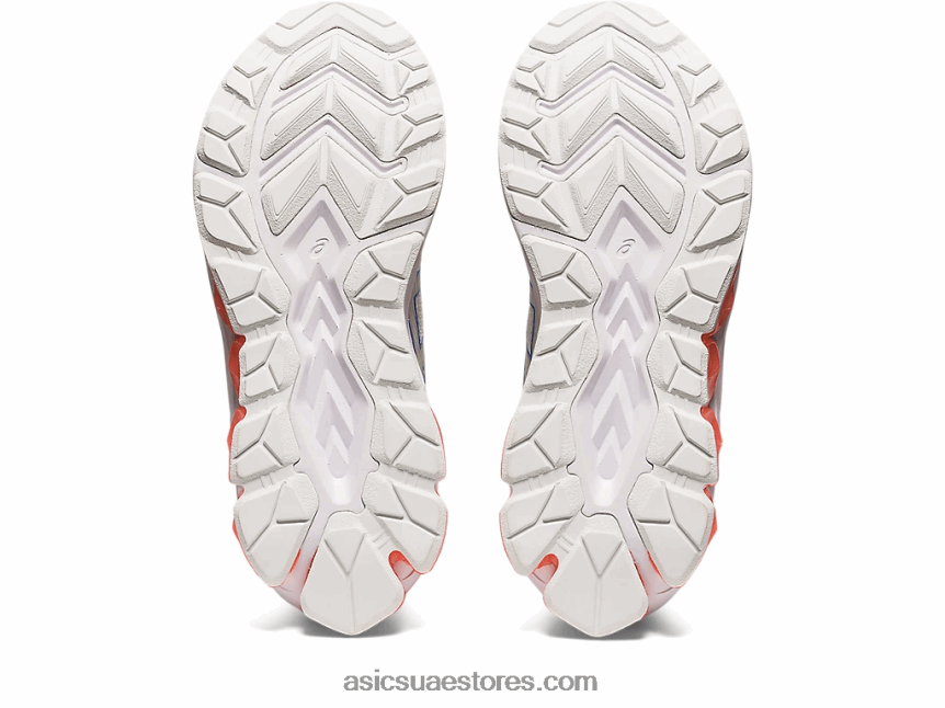 Asics أبيض / مرجان الشمس هلام الكم 180 السابع المدرسة الابتدائية 2N24DJ4299