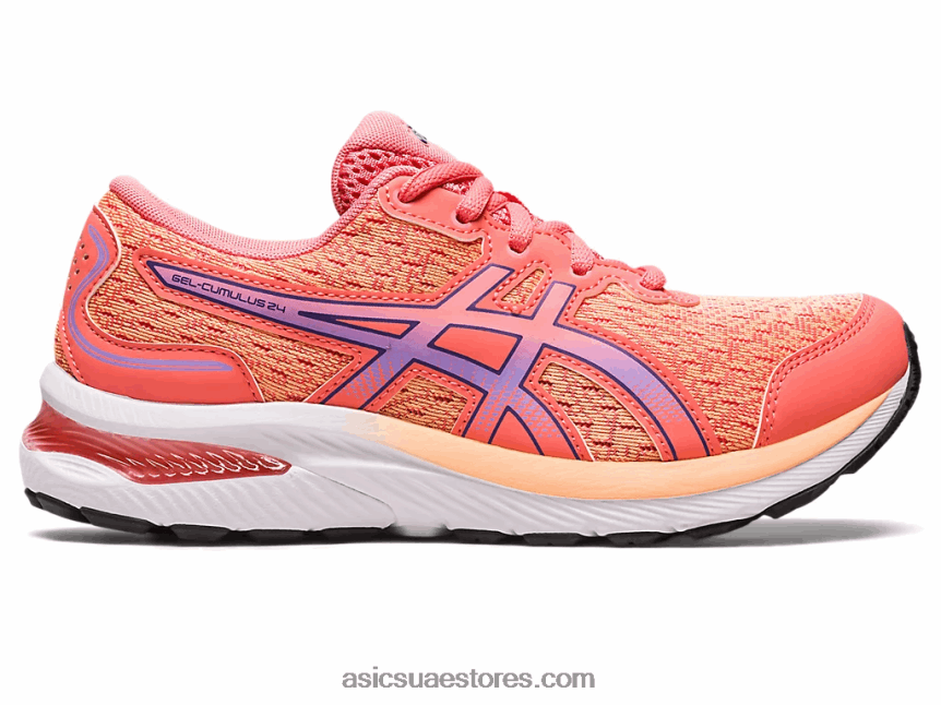 Asics البابايا / الأرجواني المتربة مدرسة جيل-كومولوس 24 الابتدائية 2N24DJ4236
