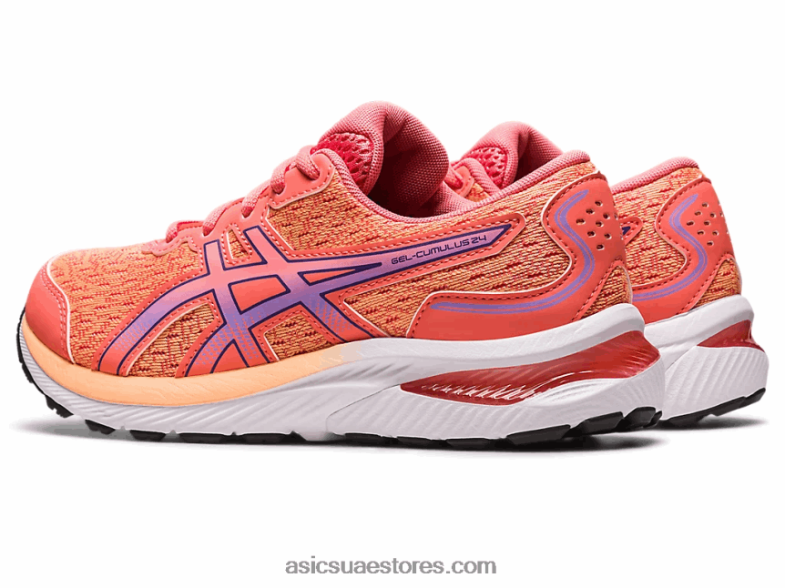 Asics البابايا / الأرجواني المتربة مدرسة جيل-كومولوس 24 الابتدائية 2N24DJ4236