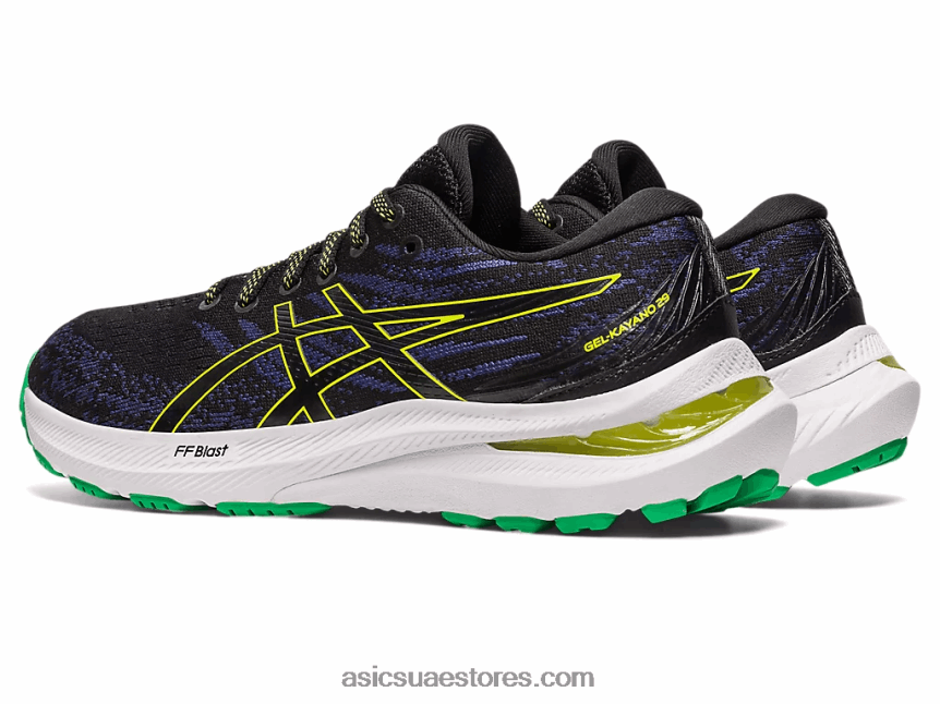Asics أسود / قشر الليمون مدرسة جيل كايانو 29 الابتدائية 2N24DJ4291