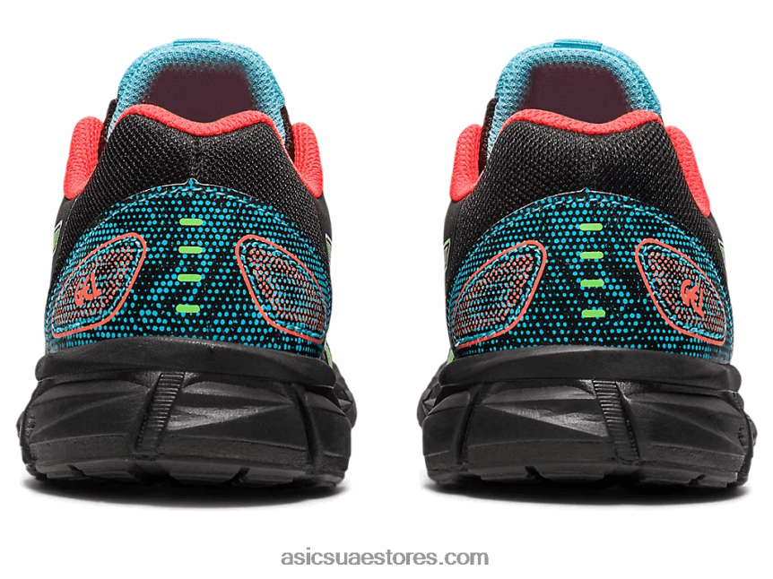 Asics أسود / أبو بريص أخضر مرحلة ما قبل المدرسة هلام الكم لايت الثاني 2N24DJ4295