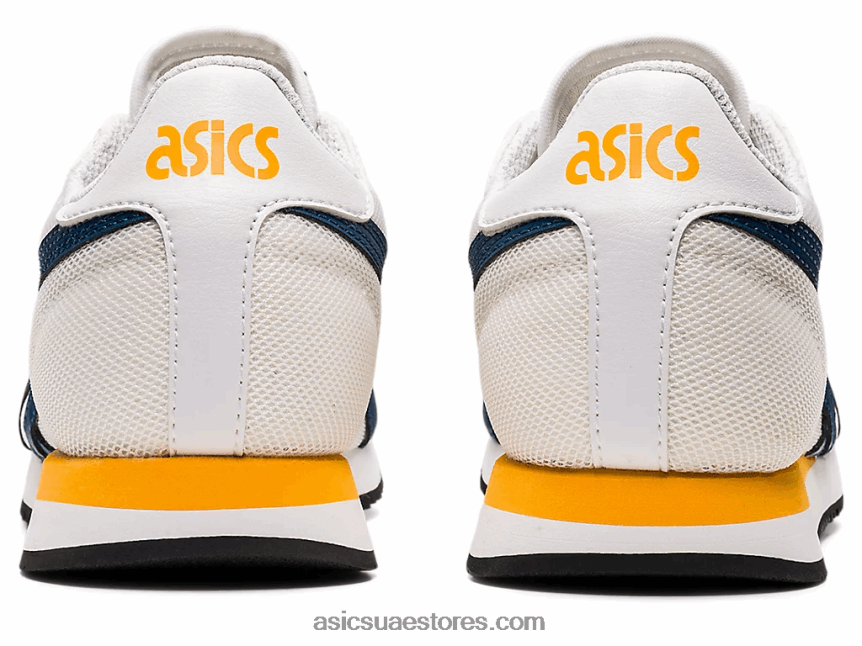 Asics أبيض / نيلي فاتح نمر عداء المدرسة الابتدائية 2N24DJ4464