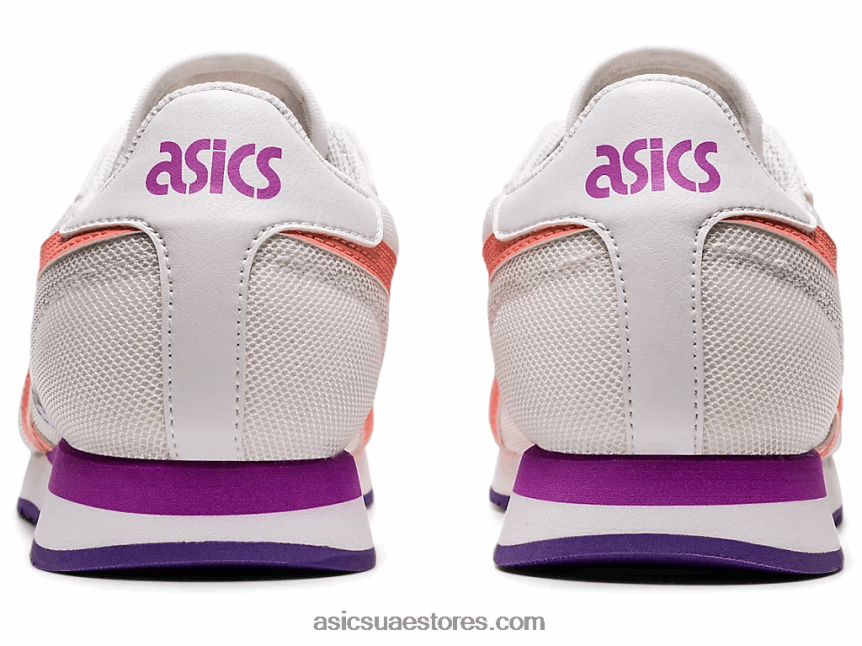 Asics أبيض / جوافة نمر عداء المدرسة الابتدائية 2N24DJ4499