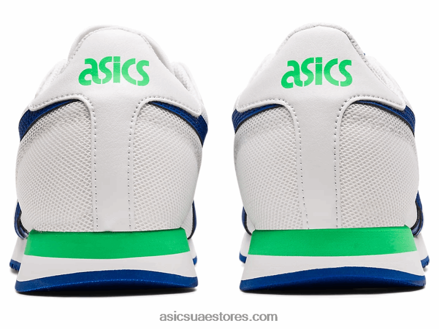 Asics أبيض / موناكو أزرق نمر عداء المدرسة الابتدائية 2N24DJ4500
