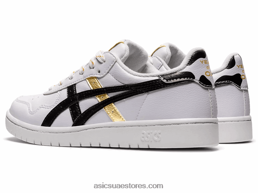 Asics أبيض أسود مدرسة اليابان الابتدائية 2N24DJ4550