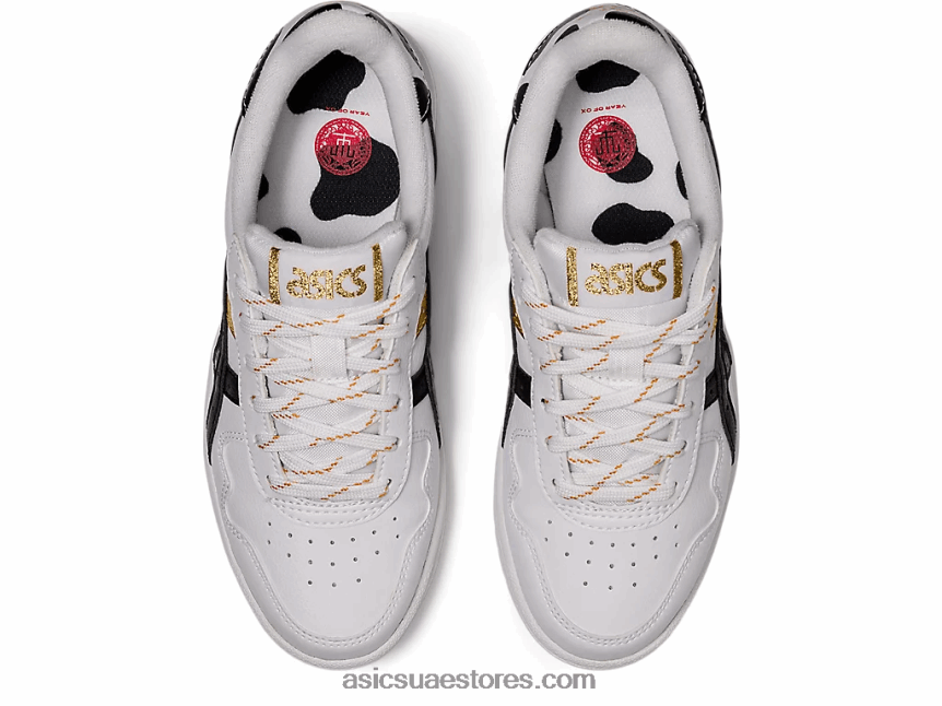 Asics أبيض أسود مدرسة اليابان الابتدائية 2N24DJ4550