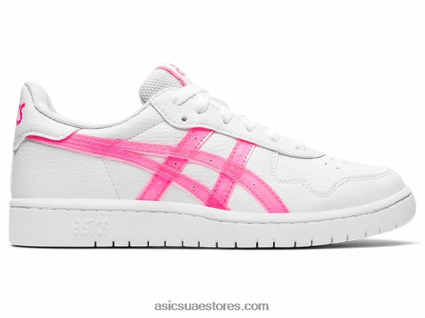 Asics أبيض / وردي ساخن مدرسة اليابان الابتدائية 2N24DJ4552