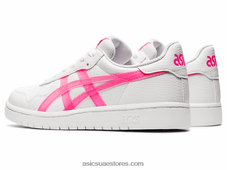 Asics أبيض / وردي ساخن مدرسة اليابان الابتدائية 2N24DJ4552