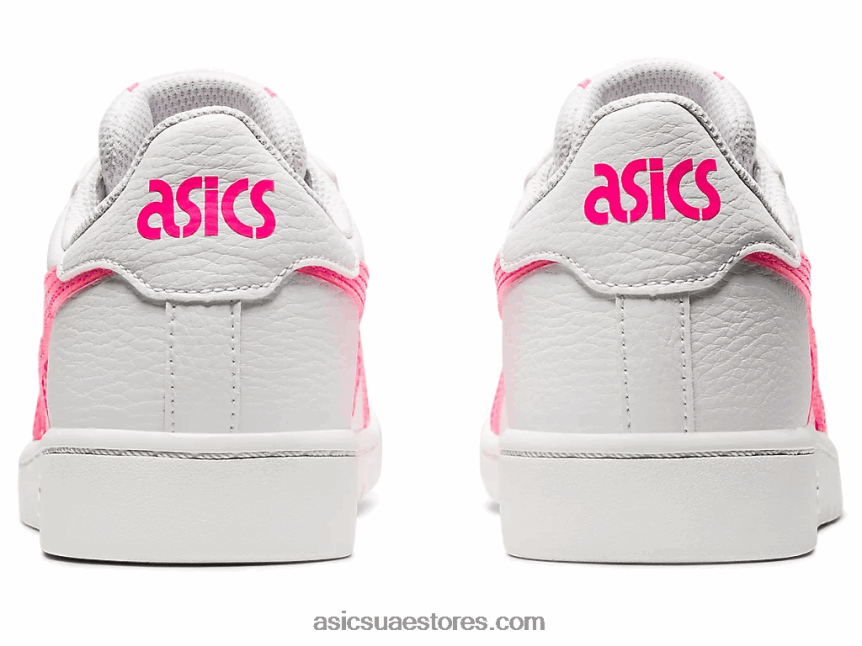 Asics أبيض / وردي ساخن مدرسة اليابان الابتدائية 2N24DJ4552