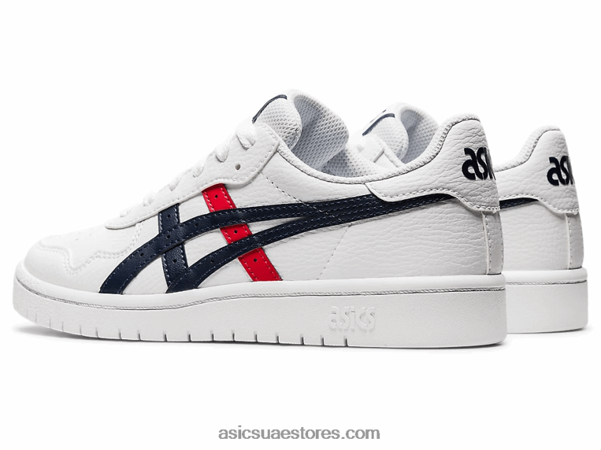 Asics أبيض / أحمر كلاسيكي مدرسة اليابان الابتدائية 2N24DJ4560