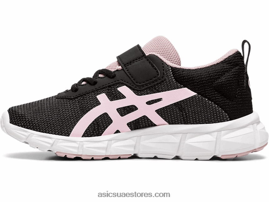 Asics حلوى قطنية / سوداء مدرسة هلام الكم لايت الابتدائية 2N24DJ4564