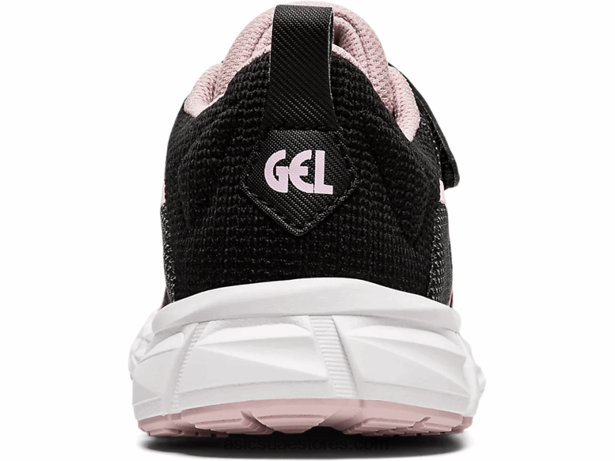 Asics حلوى قطنية / سوداء مدرسة هلام الكم لايت الابتدائية 2N24DJ4564