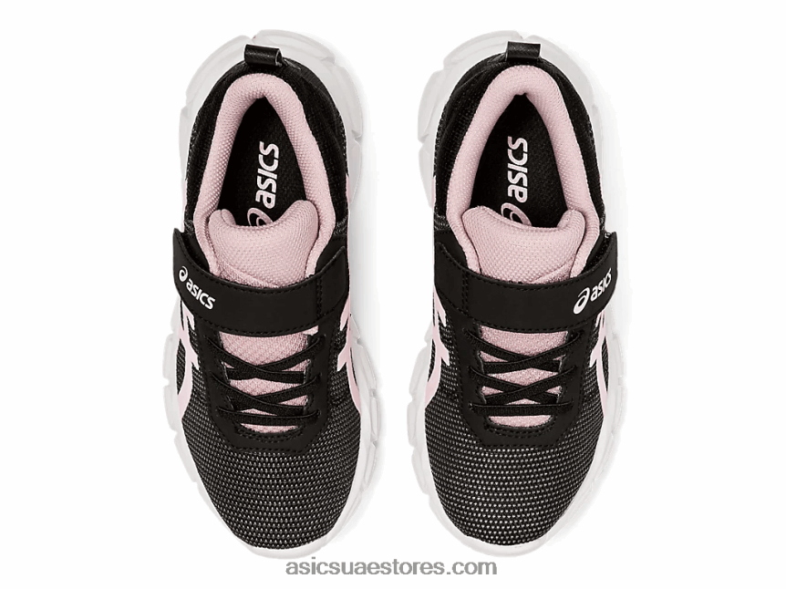 Asics حلوى قطنية / سوداء مدرسة هلام الكم لايت الابتدائية 2N24DJ4564