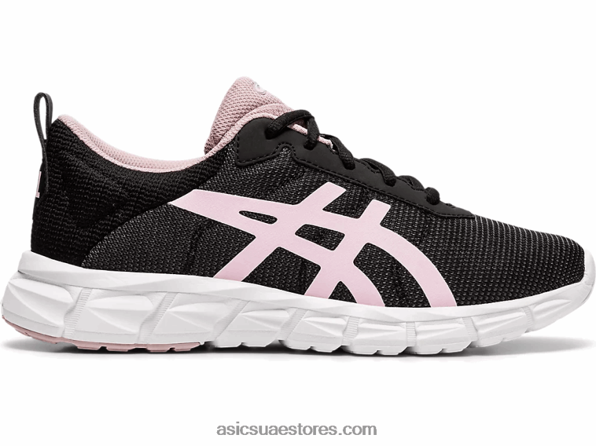 Asics حلوى قطنية / سوداء مدرسة هلام الكم لايت الابتدائية 2N24DJ4565