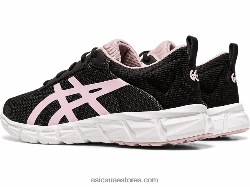 Asics حلوى قطنية / سوداء مدرسة هلام الكم لايت الابتدائية 2N24DJ4565
