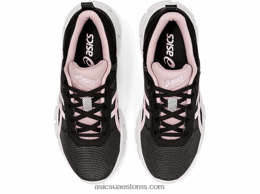 Asics حلوى قطنية / سوداء مدرسة هلام الكم لايت الابتدائية 2N24DJ4565