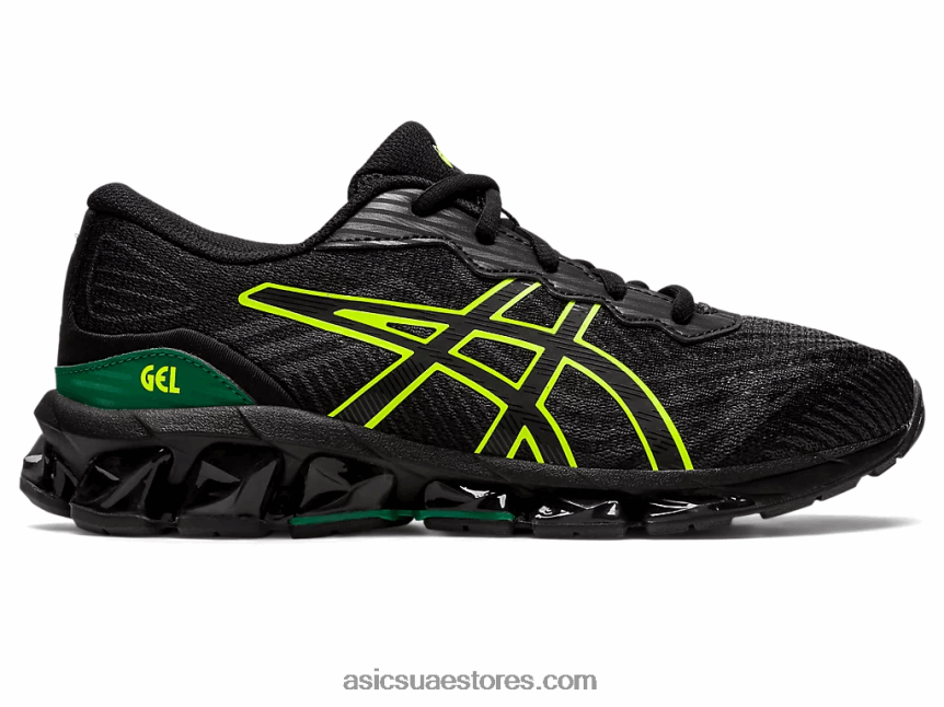 Asics أسود / أصفر أمان هلام الكم 360 السابع المدرسة الابتدائية 2N24DJ4381