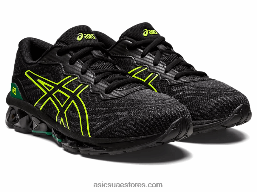 Asics أسود / أصفر أمان هلام الكم 360 السابع المدرسة الابتدائية 2N24DJ4381