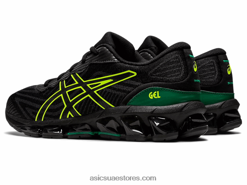 Asics أسود / أصفر أمان هلام الكم 360 السابع المدرسة الابتدائية 2N24DJ4381