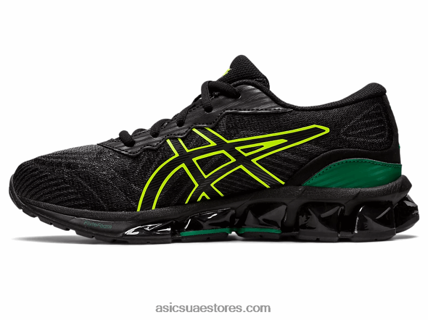 Asics أسود / أصفر أمان هلام الكم 360 السابع المدرسة الابتدائية 2N24DJ4381