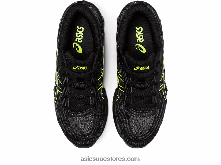 Asics أسود / أصفر أمان هلام الكم 360 السابع المدرسة الابتدائية 2N24DJ4381