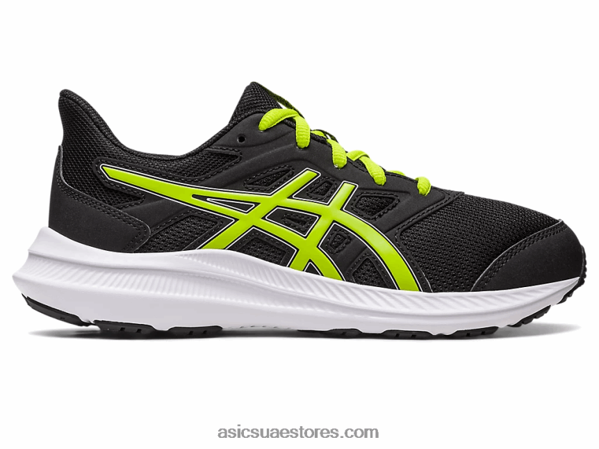 Asics أسود / قشر الليمون هزة 4 المرحلة الابتدائية 2N24DJ4268