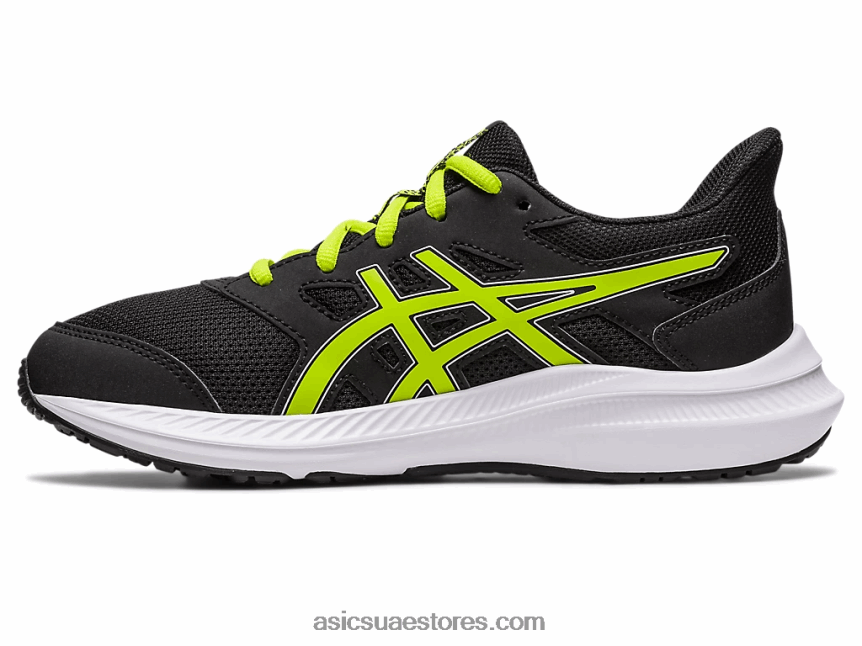 Asics أسود / قشر الليمون هزة 4 المرحلة الابتدائية 2N24DJ4268