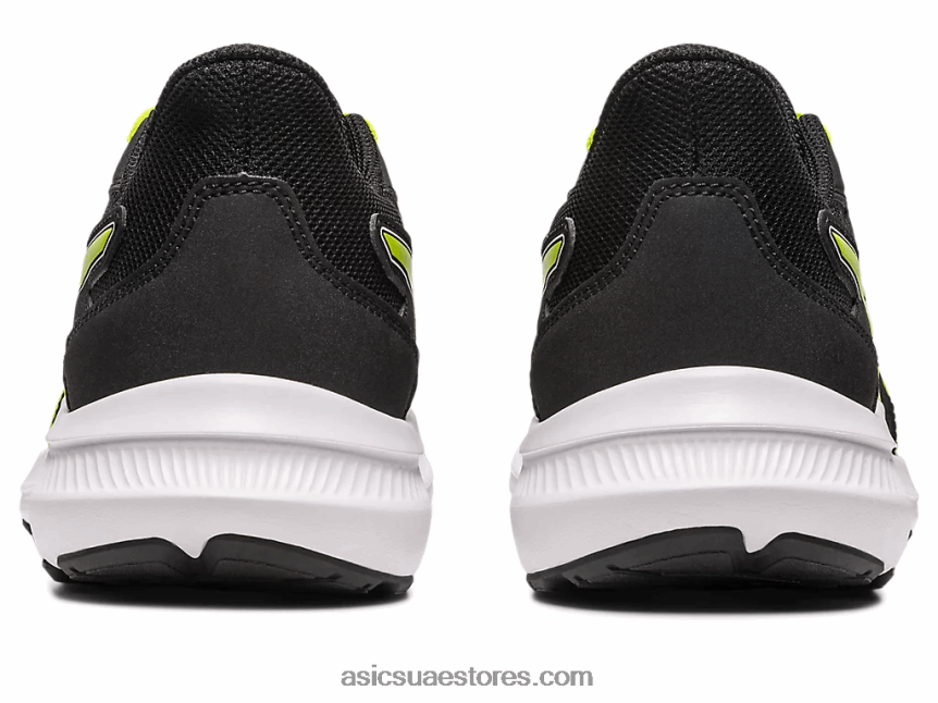 Asics أسود / قشر الليمون هزة 4 المرحلة الابتدائية 2N24DJ4268