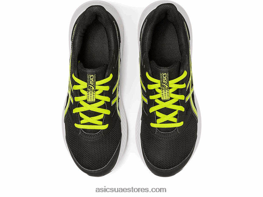 Asics أسود / قشر الليمون هزة 4 المرحلة الابتدائية 2N24DJ4268