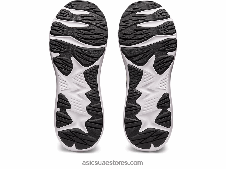 Asics أسود / قشر الليمون هزة 4 المرحلة الابتدائية 2N24DJ4268