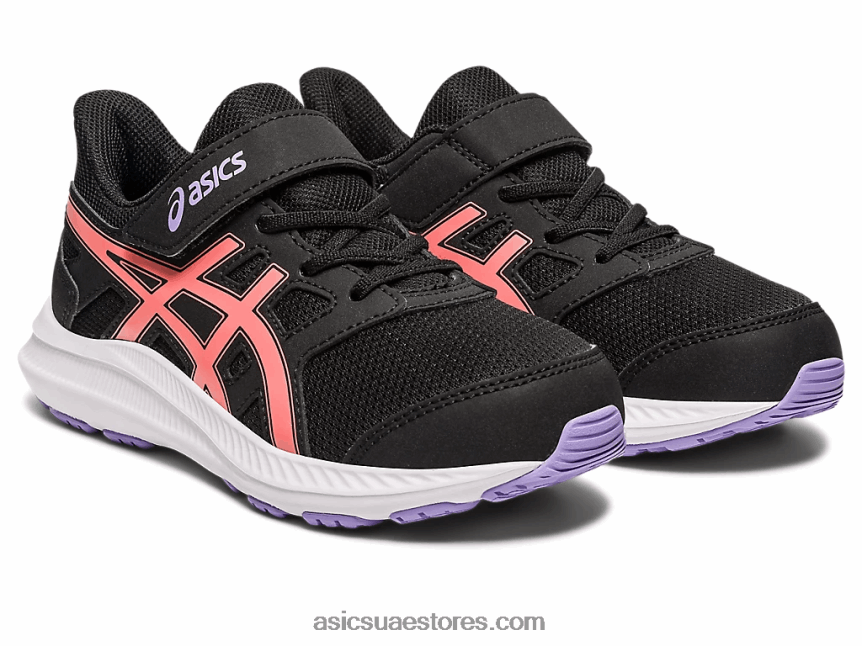 Asics أسود / بابايا هزة 4 روضة 2N24DJ4274