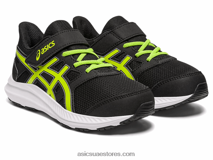 Asics أسود / قشر الليمون هزة 4 روضة 2N24DJ4275