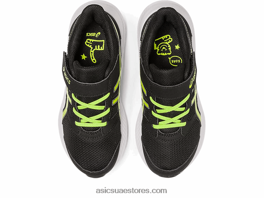 Asics أسود / قشر الليمون هزة 4 روضة 2N24DJ4275