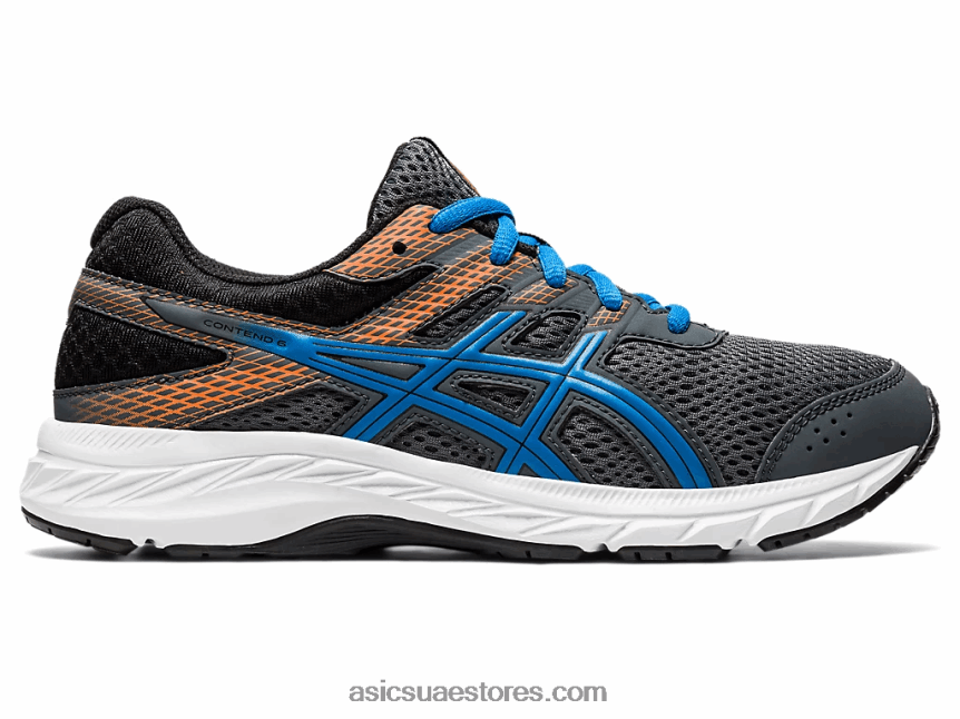 Asics الناقل الرمادي / الأزرق المباشر تتعامل مع 6 مدرسة ابتدائية 2N24DJ4567