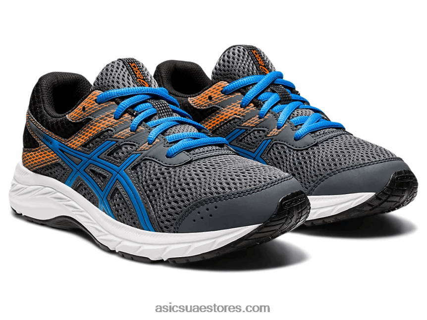 Asics الناقل الرمادي / الأزرق المباشر تتعامل مع 6 مدرسة ابتدائية 2N24DJ4567