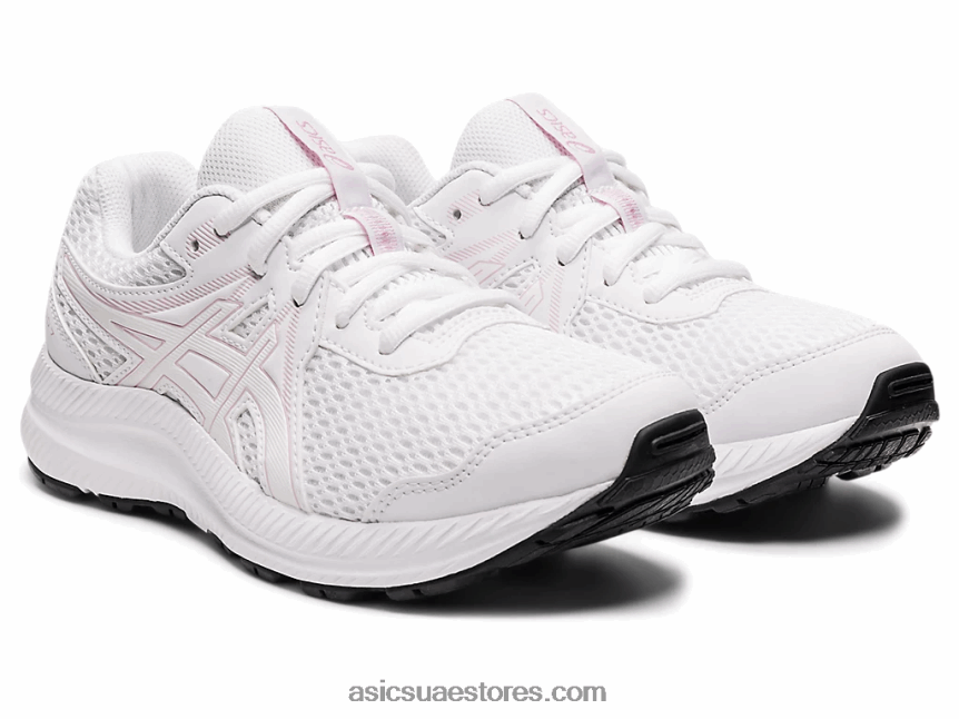 Asics أبيض / بالكاد ارتفع تتعامل مع 7 مدرسة ابتدائية 2N24DJ4472