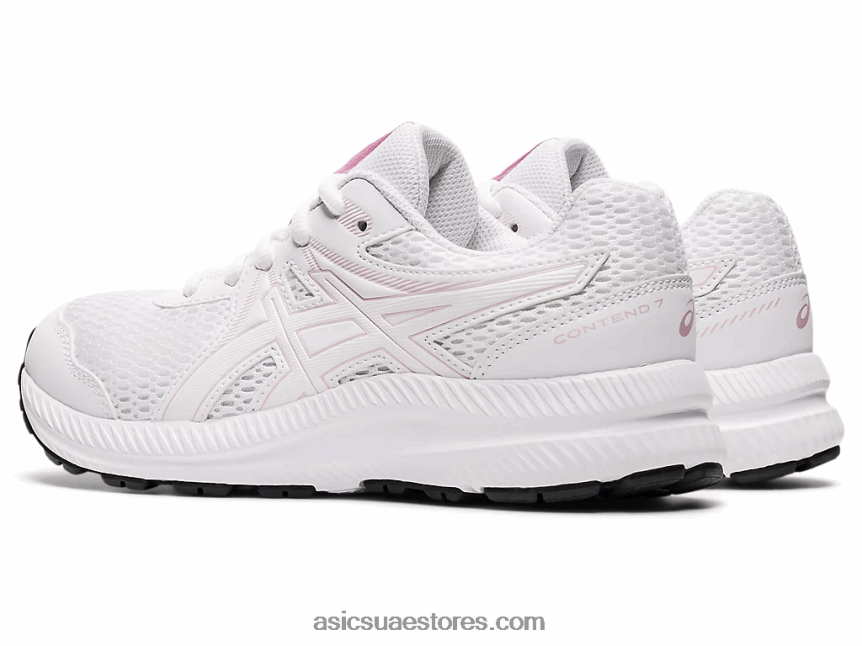 Asics أبيض / بالكاد ارتفع تتعامل مع 7 مدرسة ابتدائية 2N24DJ4472