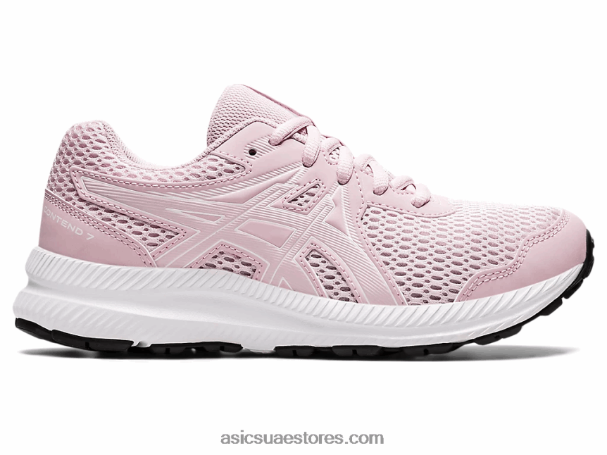 Asics بالكاد ارتفع / أبيض تتعامل مع 7 مدرسة ابتدائية 2N24DJ4476