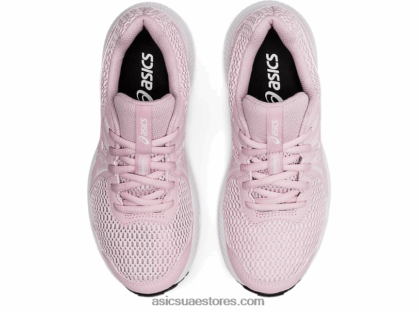 Asics بالكاد ارتفع / أبيض تتعامل مع 7 مدرسة ابتدائية 2N24DJ4476