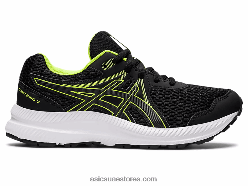 Asics أسود / أخضر خطر تتعامل مع 7 مدرسة ابتدائية 2N24DJ4486