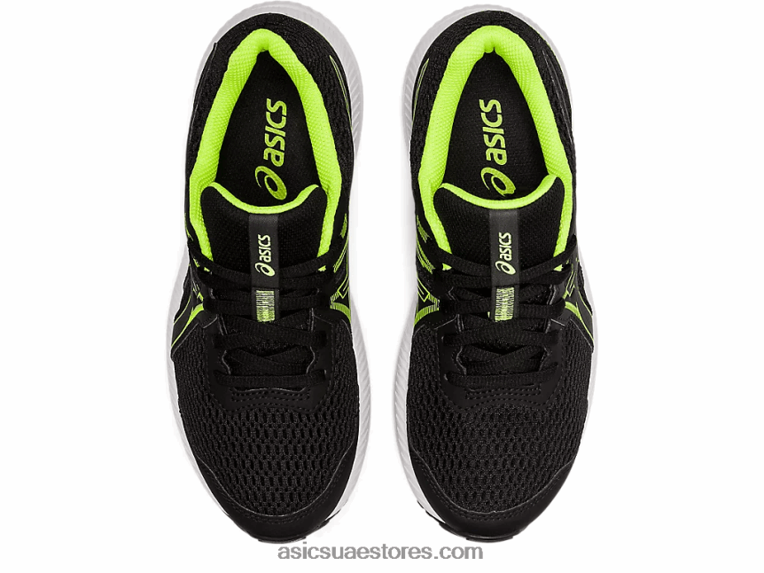 Asics أسود / أخضر خطر تتعامل مع 7 مدرسة ابتدائية 2N24DJ4486