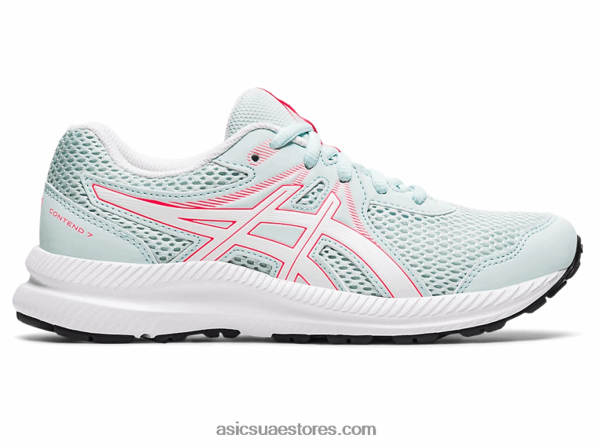 Asics الملاك أكوا / أبيض تتعامل مع 7 مدرسة ابتدائية 2N24DJ4548