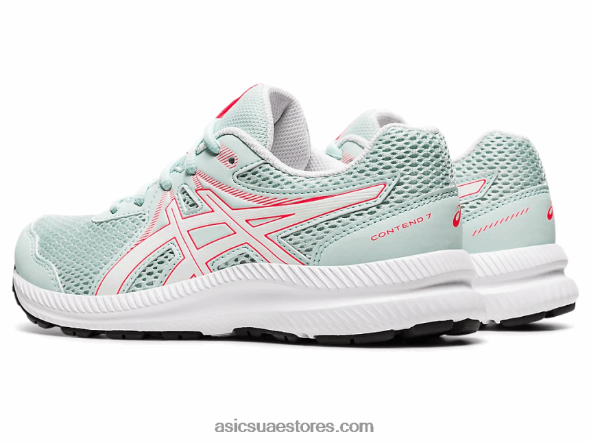 Asics الملاك أكوا / أبيض تتعامل مع 7 مدرسة ابتدائية 2N24DJ4548