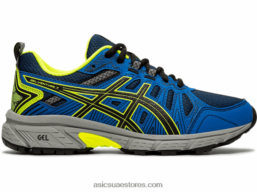 Asics أسود / أصفر أمان مدرسة جيل فينشر 7 الابتدائية 2N24DJ4570
