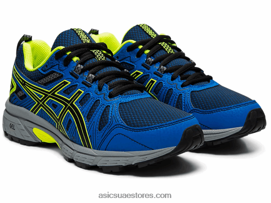 Asics أسود / أصفر أمان مدرسة جيل فينشر 7 الابتدائية 2N24DJ4570